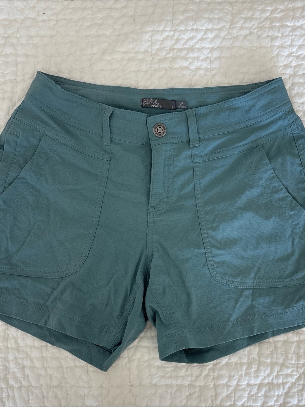 prAna Women's XS Teal Light Blue Halle Short II